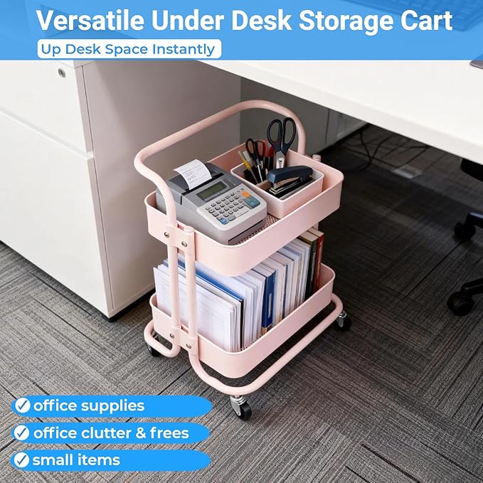 Ufriandz 2 Tier Short Rolling Cart - Image 5