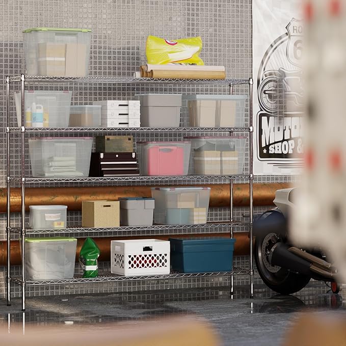Regal Altair 14" Deep x 72" Wide x 64" Height Wire Shelving Kit | 5-Tier | NSF - Image 5