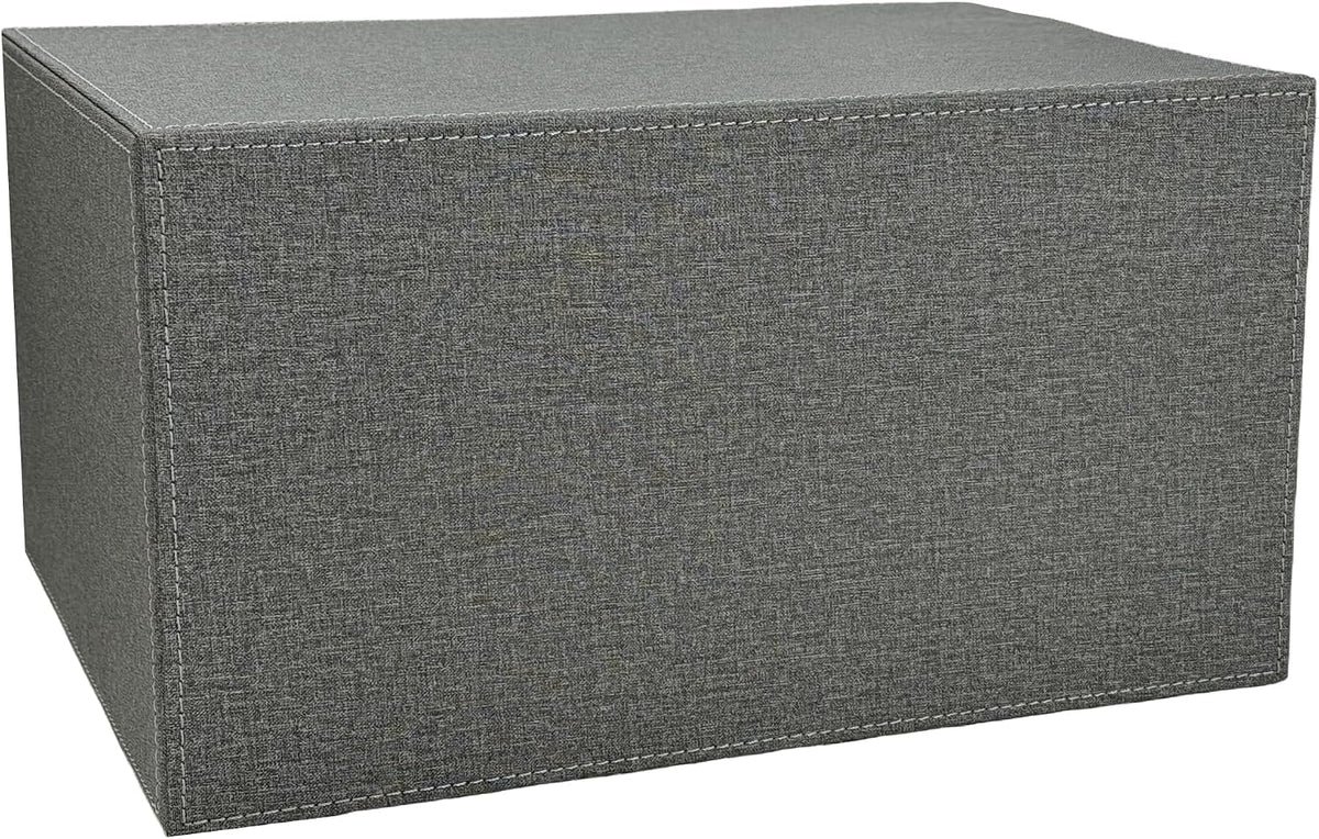 3-Drawer Leather Desk Organizer with A4 File Holder-Stackable Modular Storage...