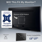 vivo stand-v002f dual led lcd monitor free-standing desk on a desk or shelf
