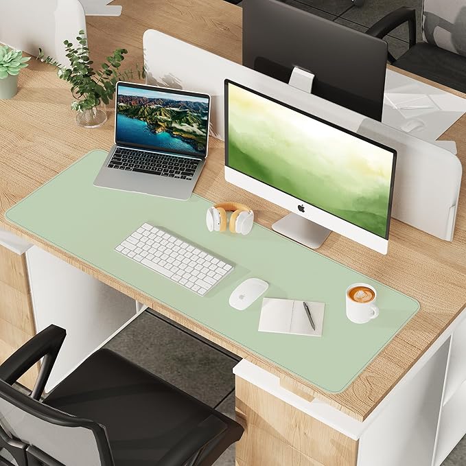 Leather Desk pad Protector, Large Desk mat - Image 8