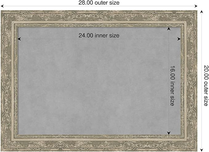 Amanti Art Silver Framed Magnetic Board 20x28 Medium Vision Board - Image 2