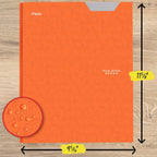 Five Star 2-Pocket Folder, Plastic Folder with Stay-Put Tabs and Prong Fasteners, Holds 8-1/2" x 11" Paper, Solar Orange (340300N)