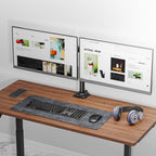 wali articulating dual monitor stand for 13-32 inch, front angle view