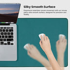 ALOANES Dark Green Waterproof Desk Mat, Large Extended Mouse Mat, Office Desk - Image 3