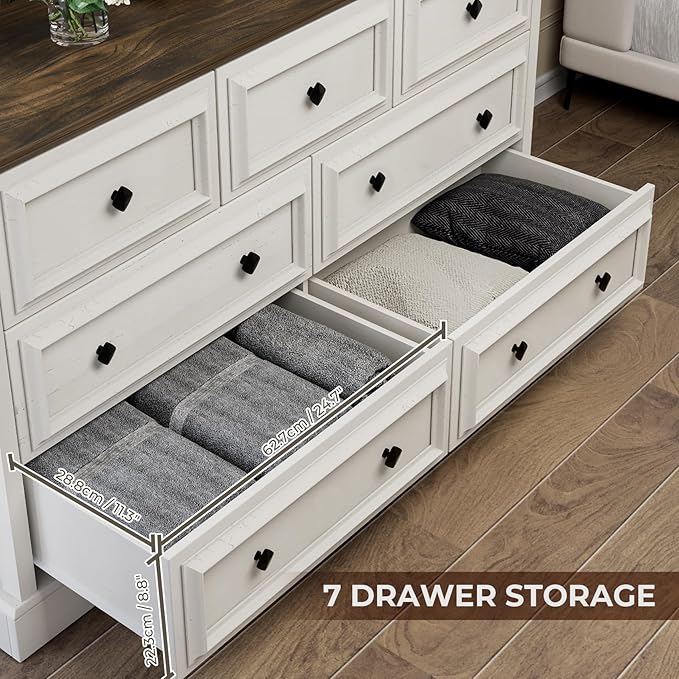 VVFLU Farmhouse 7 Drawer Dresser - Image 6