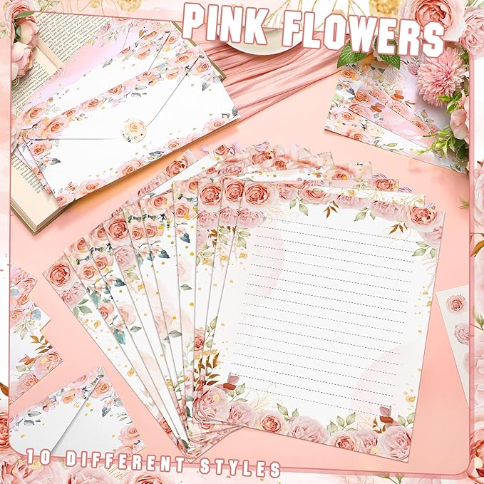 TaoBary 160 Pcs Stationery Paper Set 50 Double Sided Stationery Papers - Image 4
