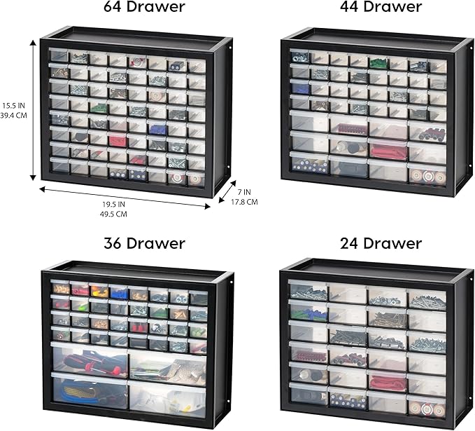 IRIS USA Bead Organizer Drawers, Screw Tool Electronics Hardware Nuts and Bolts - Image 3