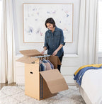 Bankers Box Short Wardrobe Box 3 Pack, Tape-Free Design, 20-in x 20-in x 34-in - Image 4