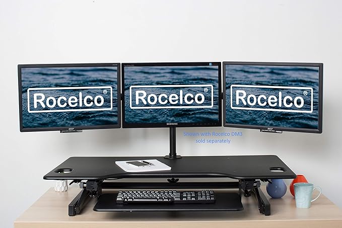 Rocelco 46" Large Height Adjustable Standing Desk Converter - Image 6