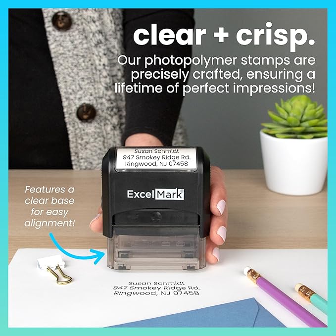ExcelMark Custom Stamp – Clear & Crisp Impressions – Personalized Self-Inking - Image 2