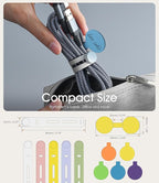 45Pcs Nearockle Cable Labels and Silicone Cable Ties Value Cable Management Set - Image 2
