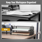 Mind Reader Stackable Paper Tray, Desktop Organizer, File Storage, Metal Mesh - Image 5