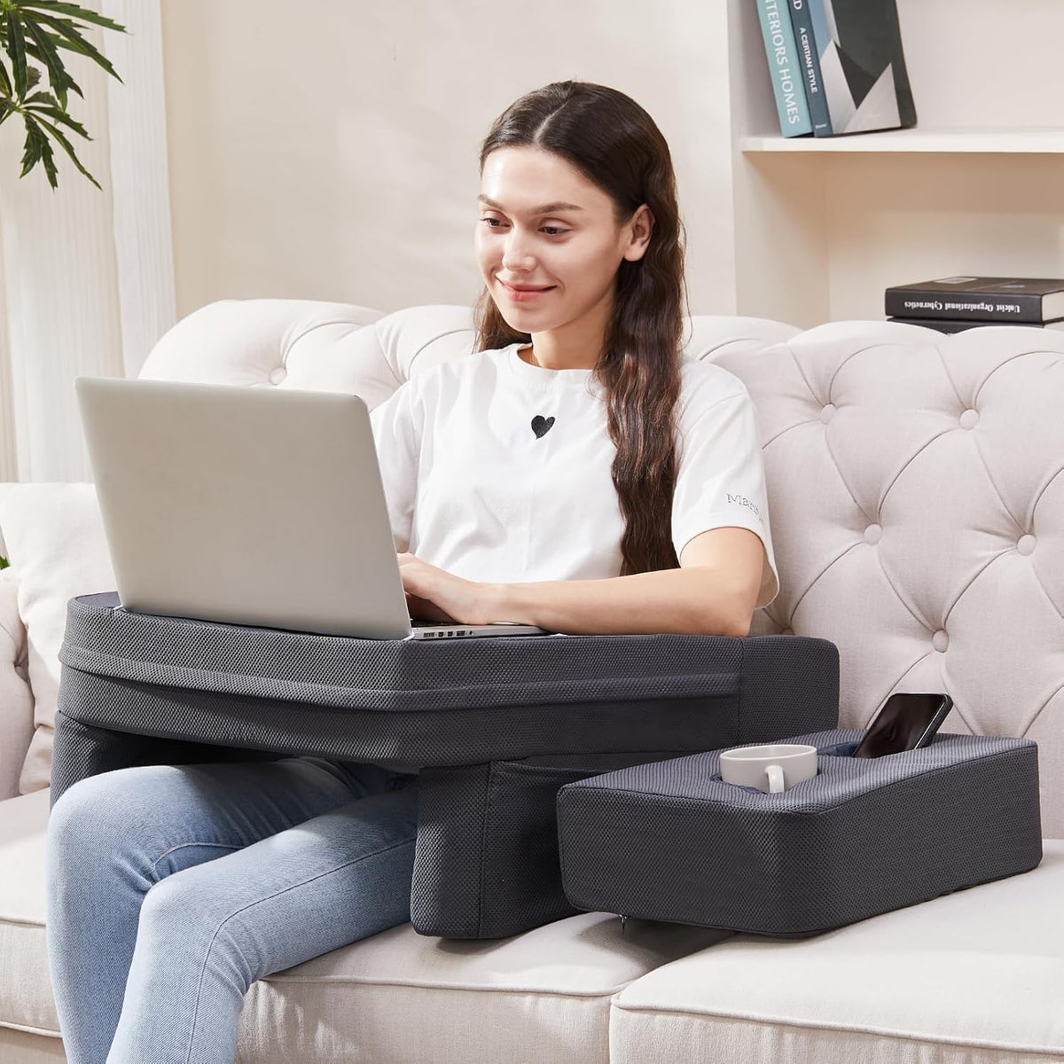 comehealthy Lap Desk for Laptop, Reading Pillow for Adult, Memory Foam Gaming...