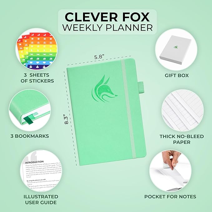 Clever Fox Planner – Undated Weekly & Monthly Planner - Image 2