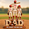 Personalized Baseball Dad Wooden Plaque, We Caught The Best Dad Sign | Custom Birthday Gift from Kids, Baseball Family Name Keepsake, Soft Ball Papa Wood Plaques 2026