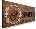 Custom Family Name Sign | Personalized Wooden Wedding Gift | Rustic Last Name by WoodHarmonyUS