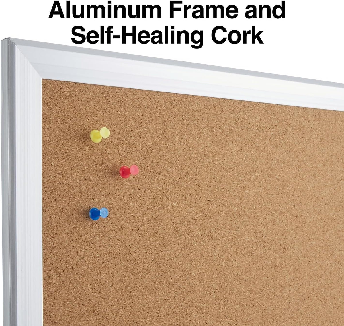 Staples Cork Bulletin Board, 3x2 Feet, Oak Frame, Self-Healing