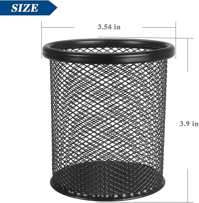 Tamaki Pen Holder Cup for Desk, Wire Mesh Pencil Cup Holder for Desk Office Pen - Image 2