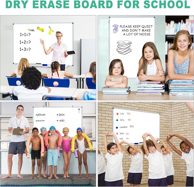 H-Qprobd Large Dry Erase White Board 4' x 3' Magnetic Whiteboard 48"x36" - Image 5