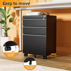 INTERGREAT 3 Drawer File Cabinet, Metal Filling Cabinets - Image 6