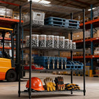 M MZG 5 Tiers Shelf 1750 lbs Steel Storage Shelving Utility Shelving Unit Steel - Image 6