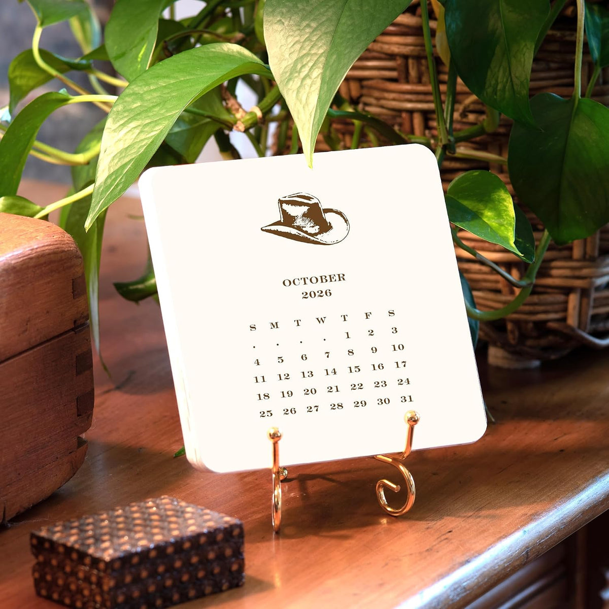 Shade Tree Greetings Cowboy 2026 Desk Calendar With Easel
