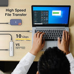 EZQuest USB-C Slim Gen 2 Hub Adapter 6-in-1 1 USB-C 4K/60Hz Video, 4 USB-C Gen - Image 5