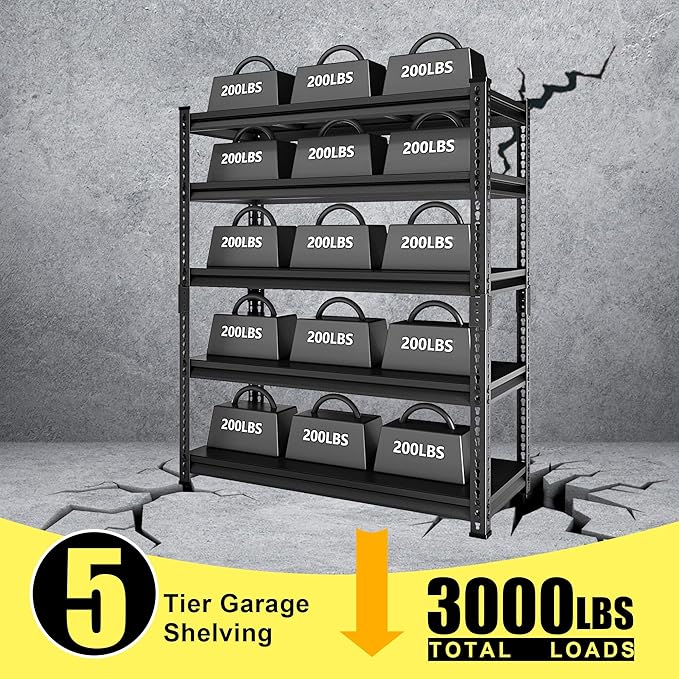 SDXYSTCE 48" W Garage Storage Shelves Heavy Duty, 3000LBS Loads Adjustable - Image 4