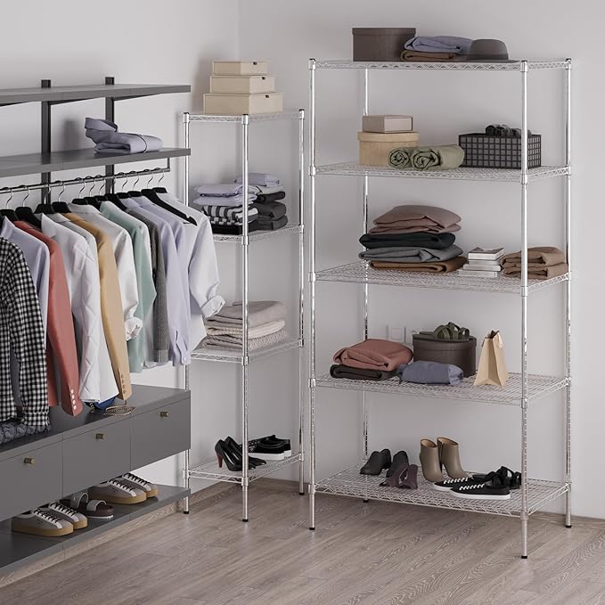 Regal Altair 24" Deep x 42" Wide x 86" Height Wire Shelving Kit | 5-Tier | NSF - Image 5