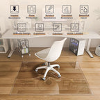 48“ x 36” Beveled Edge Glass Chair Mat - Image 4