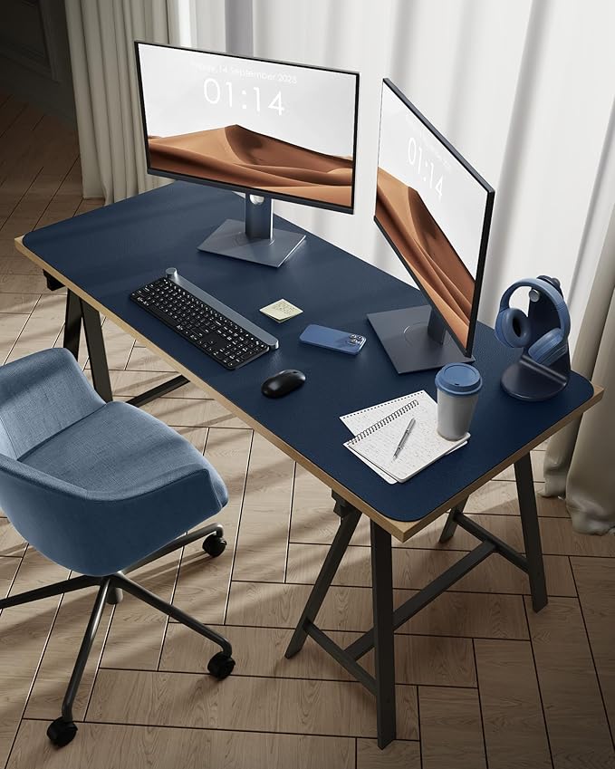 YSAGi Leather Desk Protector, Office Mat, Large Mouse Mat, Non-Slip PU Leather - Image 2