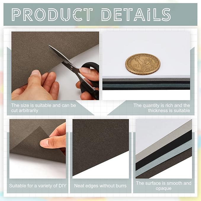 Sinmoe 100 Sheets 5 Shades Cardstock Paper 8.5 x 11 Inches 180gsm Solid Core - Image 4