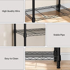 M MZG 3 Tiers Shelf Metal Storage Shelves Wire Rack Closet Organizers - Image 3
