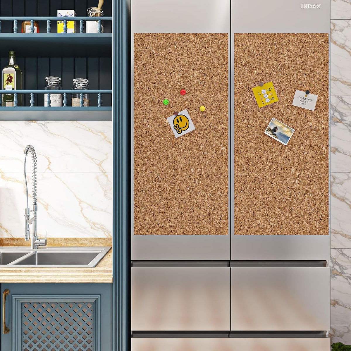 ReWallpaper Large Cork Board Roll 1.5mm Thick Self Adhesive Cork Boards for W...