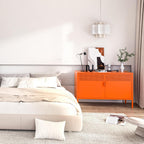 washsemba 2 door accent cabinet,orange metal storage cabinet, package contents