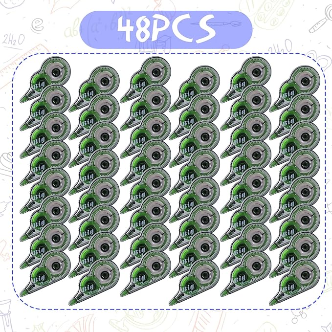 Yexiya 48 Pieces Correction Tapes Original Correction Wide Eraser Applicator - Image 6