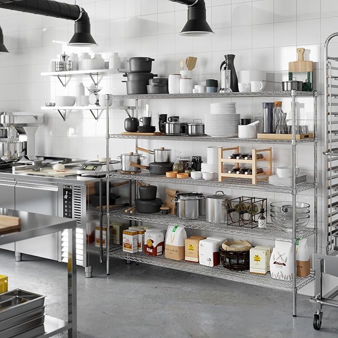 Regal Altair 18" Deep x 72" Wide x 64" Height Wire Shelving Kit | 5-Tier | NSF - Image 6