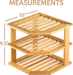 RoyalHouse Bamboo 3-Tier Corner Shelf Organizer - Image 3