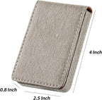 Outus 2 Pieces Business Card Holder, PU Leather Business Card Case Pocket Wallet - Image 2