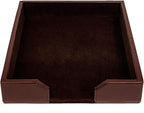 DACASSO Bonded Leather Desktop Letter Tray by Dacasso