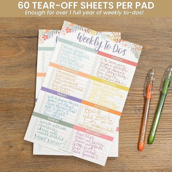 bloom daily planners Undated Weekly Tear-Off To Do List Planning Pad - Image 3