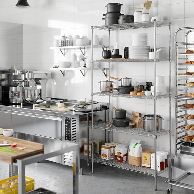 Regal Altair 18" Deep x 42" Wide x 86" Height Wire Shelving Kit | 5-Tier | NSF - Image 7