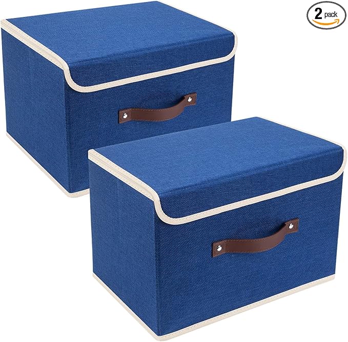 TYEERS Collapsible Storage Boxes, Washable Fabric Storage Bins by StorageOrganization
