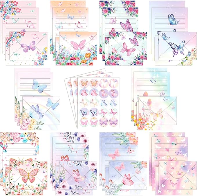 TaoBary 160 Pcs Stationery Paper Set 50 Double Sided Stationery Papers by TaoBary