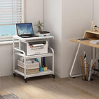 Fannova White Printer Stand, 23.6 x18.9 x 30 Inches Big Size Printer Table - Image 7