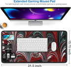 Gaming Mouse Pad, 31.5x15.7 inch Large Extended Computer Keyboard Mouse Mat - Image 2