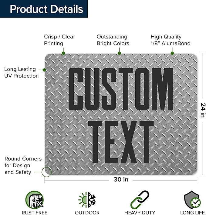 Custom Sign, Custom Street Sign, 11 Font Colors, 13 Font Styles, 4 Hole Options - Image 6