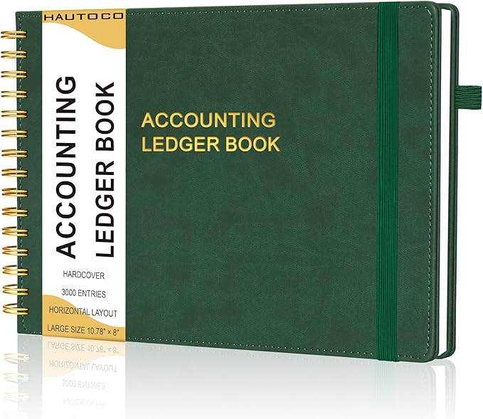 HAUTOCO Hardcover Accounting Ledger Book by HAUTOCO