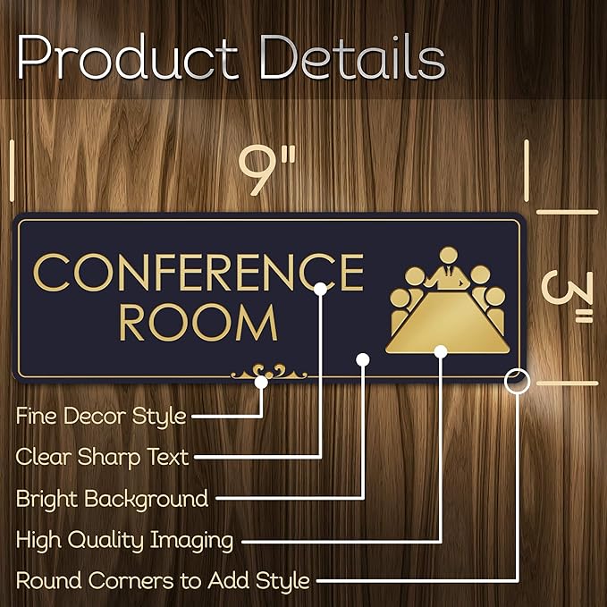 Conference Room Sign Office Meeting Sign, Fade Resistance, Indoor/Outdoor Use - Image 3